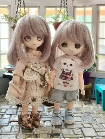 오비츠11용 가발 (4.5인치) 세미롱