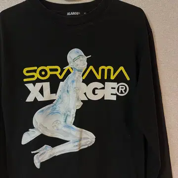 소라야마 하지메 XLARGE 블랙 긴팔 티셔츠 S