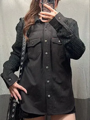 리브 브라운 셔츠 y2k 그런지 페어리 그런지 모리걸 헤이세이