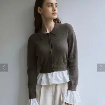 LAGUNAMOON 페플럼 도킹 니트 가디건