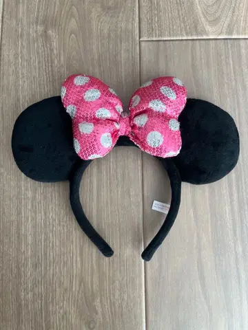머리띠 디즈니 미니 핑크 스팽글 도쿄 디즈니