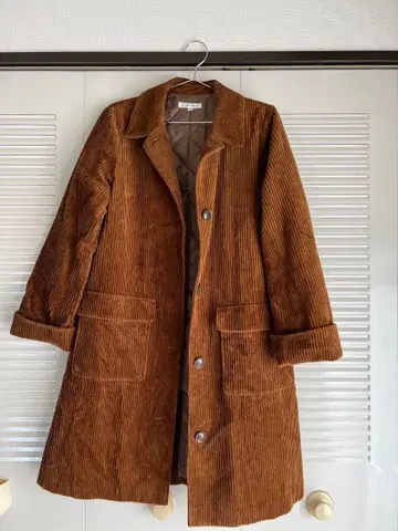 MOUSSY 코듀로이 코트 브라운 갈색