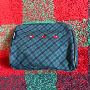 fennel 체크 무늬 파우치