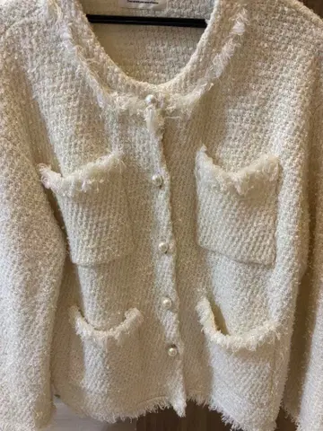 Arpege story 노카라 자켓 아이보리