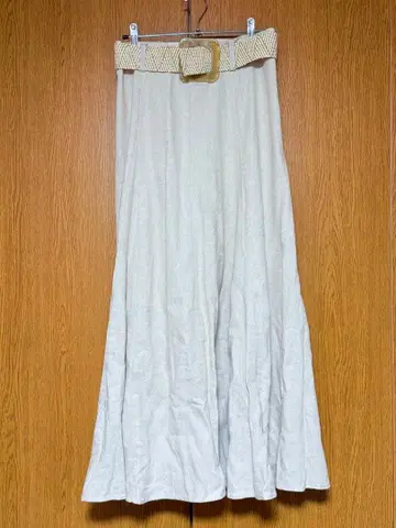 자라 플레어 린넨 블렌드 스커트