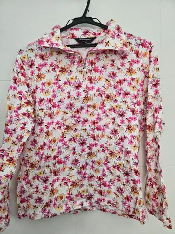 먼싱웨어 골프웨어 꽃무늬 긴팔 셔츠 LL