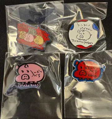 EXPO2025 오사카 간사이 박람회 돈카츠노구치 핀 배지 4개 세트