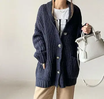 ZARA 자라 빅 실루엣 니트 가디건 M