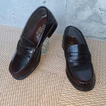 [컨디션 최상] HARUTA 하루타 코인 로퍼 브라운 22.5cm 통학