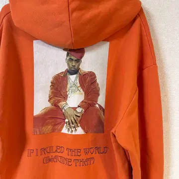 nas IF I RULED THE WORLD 후드티 오렌지 XL