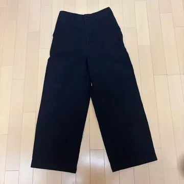 블랙 와이드 팬츠 M