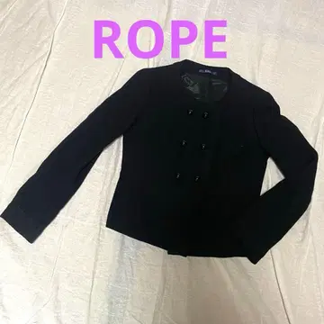 ROPE 노카라 더블 버튼 자켓