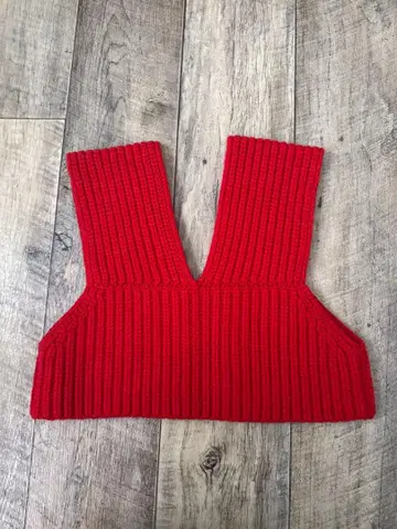 HYKE 니트 베스트 뷔스티에 빨간색 여성용