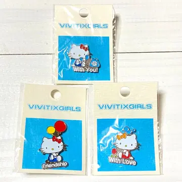 헬로키티 핀 배지 전화 풍선 미미이 키티 3종류 산리오 레어