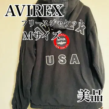 [ 인기 ] AVIREX 플리스 자켓 블랙 M 사이즈