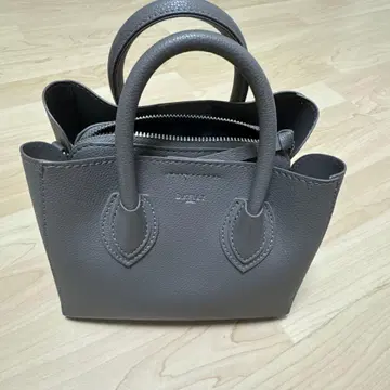 그레이 가죽 미니 토트백