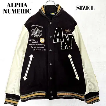 알파뉴메릭 바시티 자켓 스트릿 로고 와펜 빈티지 브라운 L