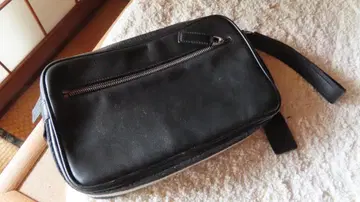 발리 블랙 가죽 클러치백