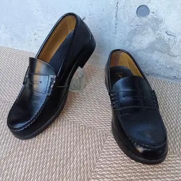 [컨디션 최상] moon STAR 문스타 코인 로퍼 블랙 27cm 통학