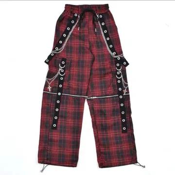 서브컬쳐 로고 ZIP 체크 하토메 팬츠 VOLCAN & APHRODITE