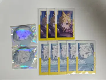 카가미네 렌 글리터 캔뱃지 및 카드 세트