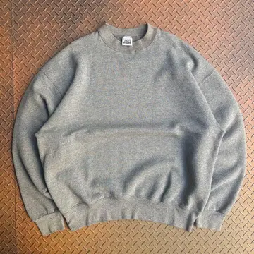 90s BVD 무지 맨투맨 차콜 그레이 흑먹색 USA제 세트인