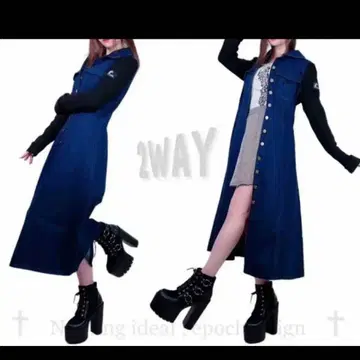 NieR 고품질 2WAY 데님 원피스