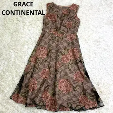 그레이스 콘티넨탈 로즈 자수 튤 원피스 드레스 올 패턴