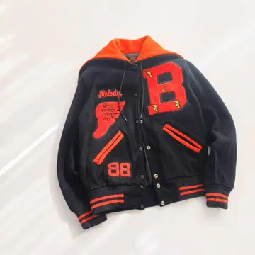 80s 빈티지 와펜 바시티 자켓 세일러 카라