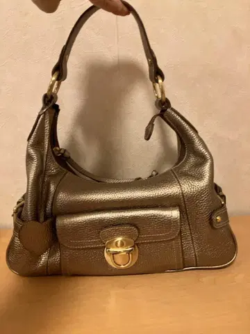 로페 메탈릭 브라운 숄더백