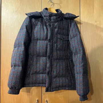 UNITED ARROWS GLR 울 체크 다운 자켓