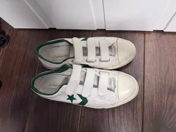 Converse 벨크로 스니커즈 화이트/그린