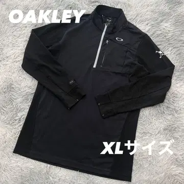 새상품급 오클리 긴팔 셔츠 하프 지퍼 스컬 하이넥 블랙 XL