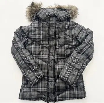 [ 새상품급 ] 체크 무늬 다운 자켓 유니클로 프리미엄 다운