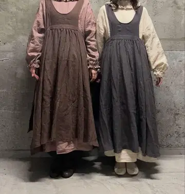 sm2 타치카와 한정판 린넨 에이프런 원피스