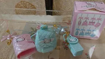 산리오 키티 시크릿 스트랩, 백팩 등 3종 세트 피규어