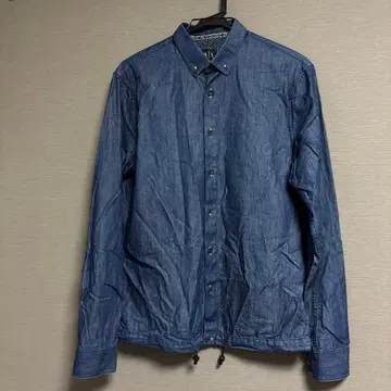 다크 블루 데님 셔츠 버튼 다운