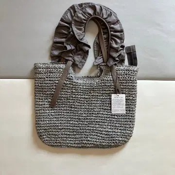 택 포함 미사용 새상품 그물 백 그레이 미사용 택 포함