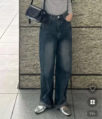 nugu may 빈티지 워시드 데님