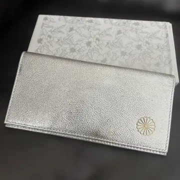 완판템 황궁 장지갑 국화 문양 천연 가죽 실버 일립만배 구매품