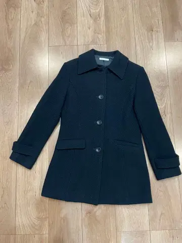 2 여성용 네이비 버튼 캐주얼 코트
