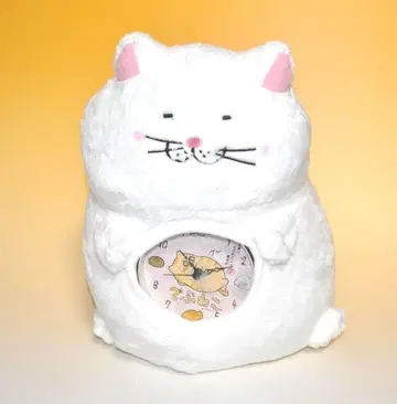 뚱뚱한 고양이 쿨쿨 배 시계 봉제 인형 시로