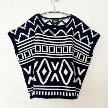 [ 새상품급 ] 유나이티드 애로우즈 니트 베스트 오버 사이즈 네이비