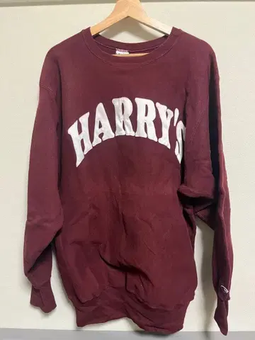 해리스 버건디 맨투맨 트레이닝복