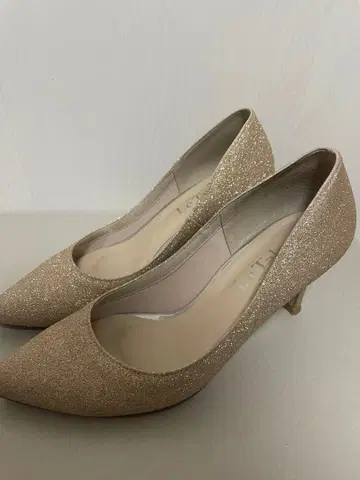 르 탈롱 일본제 글리터 골드 스틸레토 펌프스