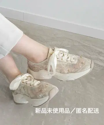 RANDA 2way 플라워 자수 레이스 스니커즈