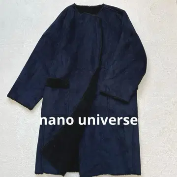 Y13 나노 유니버스 리버서블 노카라 롱 코트