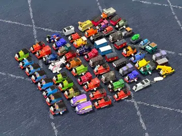 가챠가챠 캡슐 프라레일 차량 약 66대