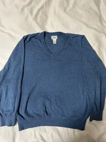 L.L.Bean 코튼 V넥 스웨터 L