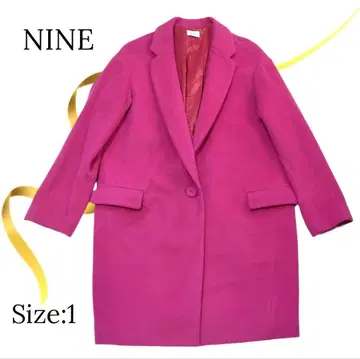 새상품급 NINE 나인 체스터 코트 핑크 울